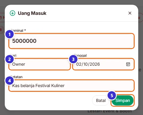 Dialog Uang Masuk