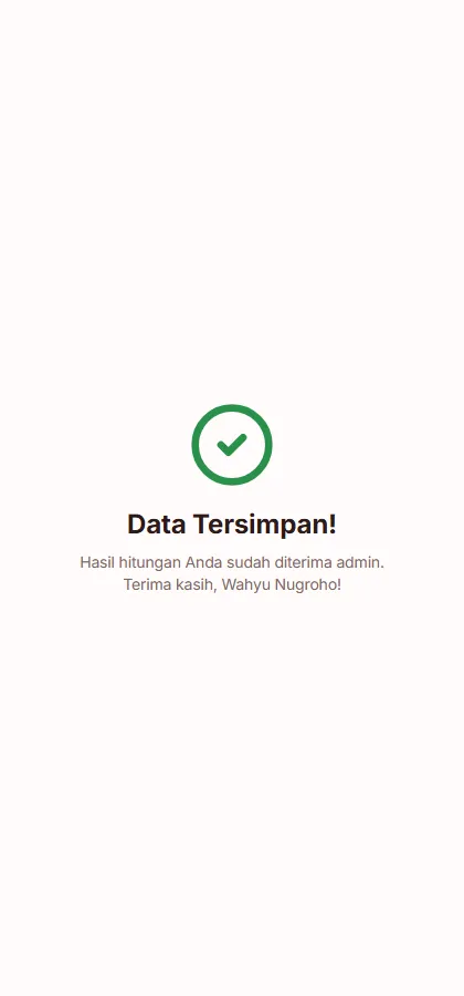Konfirmasi Data Tersimpan