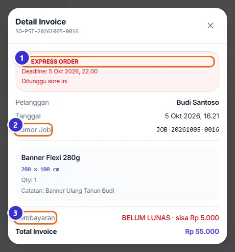 Jendela Detail Invoice