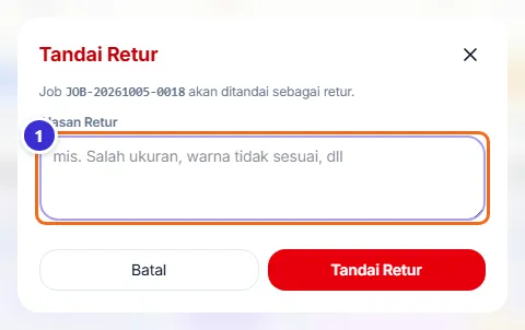 Jendela Tandai Retur