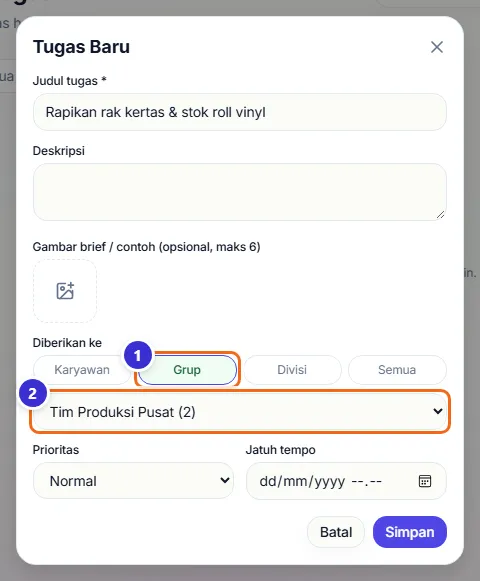 Tugas Baru diberikan ke Tim Produksi Pusat