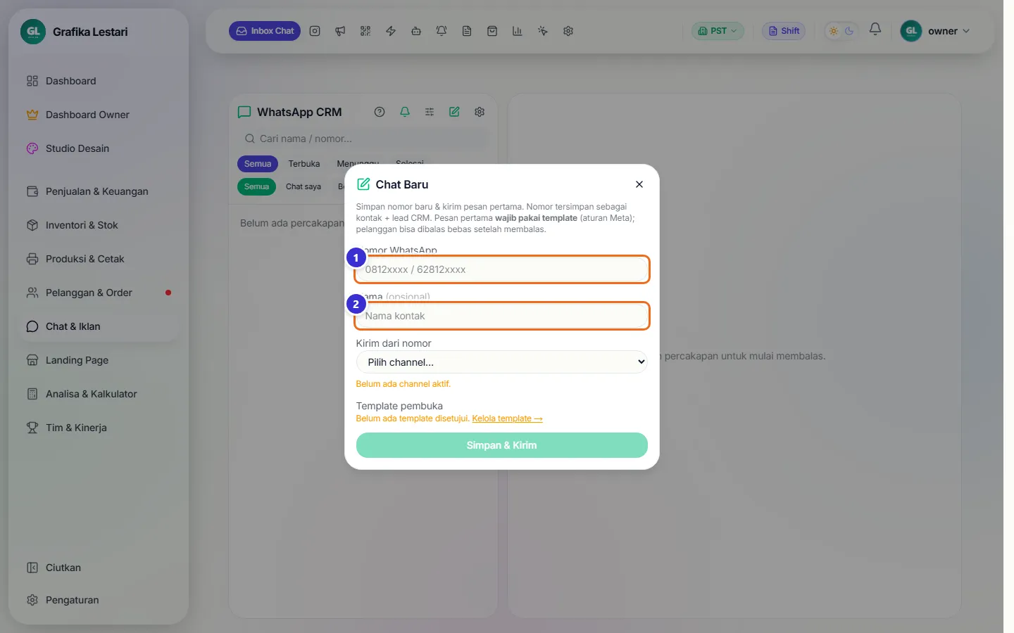 Jendela Chat Baru